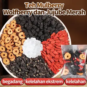 Teh Gula Batu Mulberry, Goji Berry, dan Kurma Merah memiliki rasa yang kaya dan lembut dengan infus yang sangat memuaskan. Bebas dari rasa tidak sedap, teh ini dapat diseduh berulang kali dan dijamin aman serta segar!