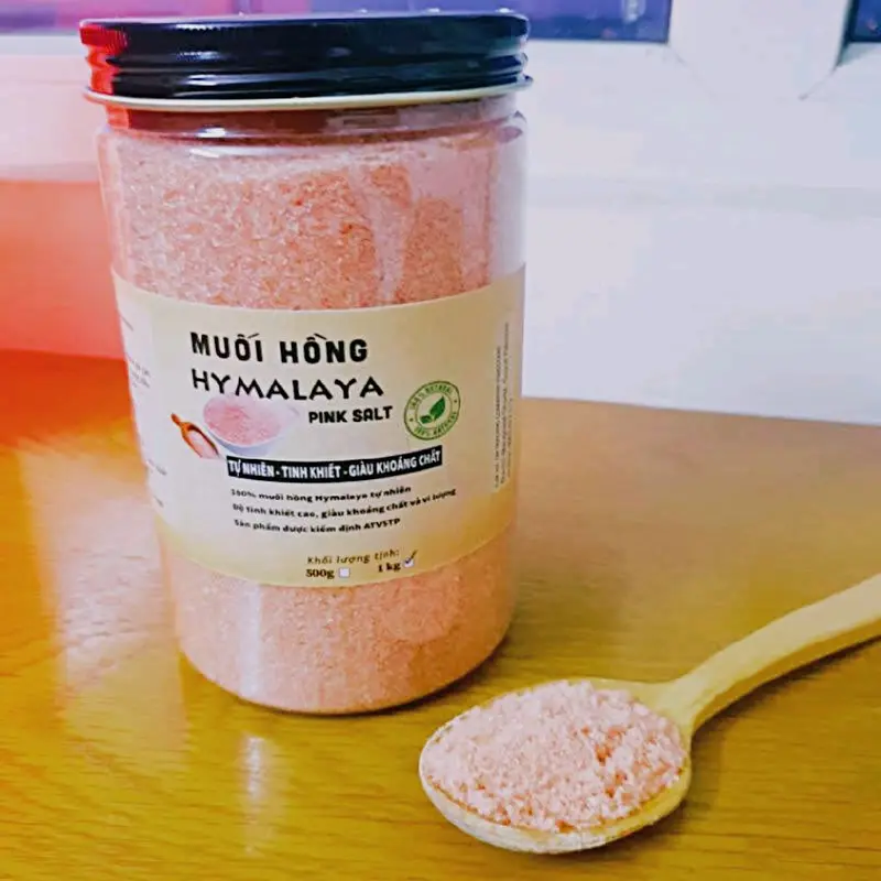 1Kg Muối hồng Himalaya dạng hạt và mịn - nhập khẩu Pakistan himalayan pink 6