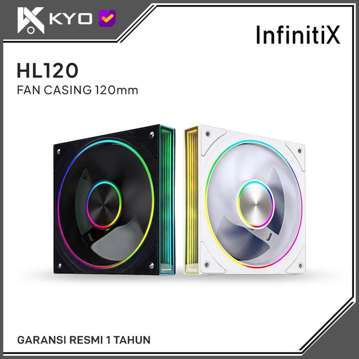 Gambar KYO InfinitiX HL120 Fan ARGB 120mm 4 pin PWM 3 pin ARGB Sync InfinitiX Fan case Black White ARGB - BLACK Forward dari KYO Indonesia_NEW Kota Administrasi Jakarta Utara Tokopedia
