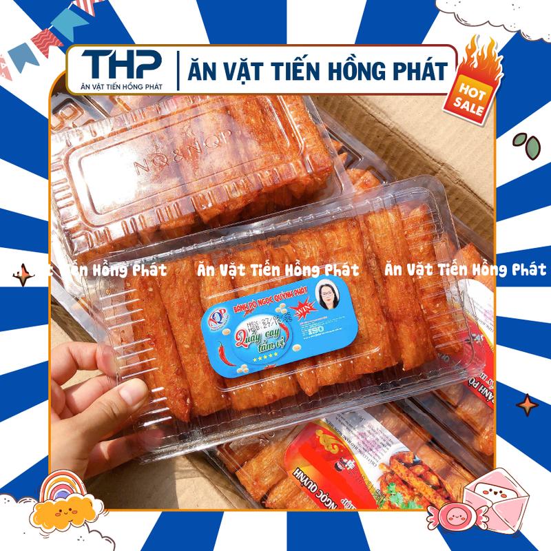 Bánh Pò Quẩy Cay BBQ Ngọc Quỳnh Phát (Hộp 20 miếng), bim bim quẩy bò, đồ ăn vặt