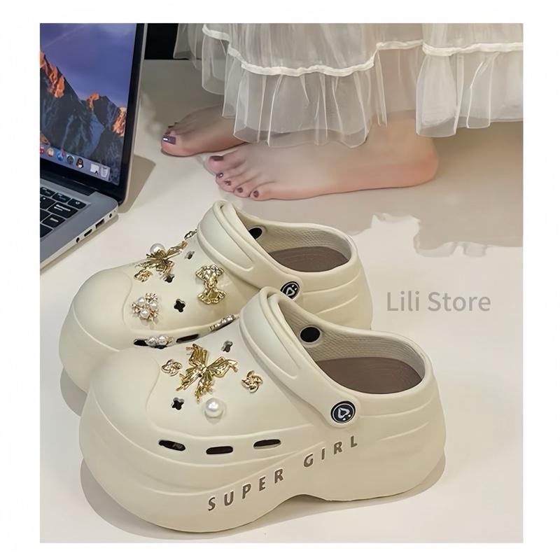 (Tang 1 size) Dép sục nữ đế cao 9cm Supper Girl chất liệu Eva êm mềm bản C.cap tôn dáng