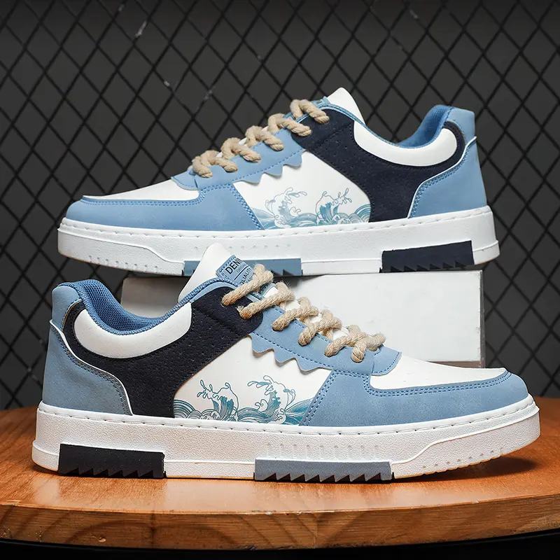 [COD] Sepatu sneakers pria baru, sepatu olahraga dan kasual bersol lembut trendi dan serbaguna 39-44 Casual Shoes Putih Running Sport 3