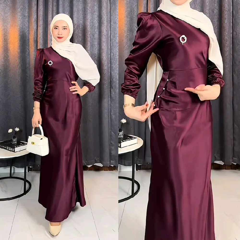 Dress Elora Terbaru Satin Silk Velvet Premium Dress Kondangan//Bridsmeid Viral Terbaru Muslimah