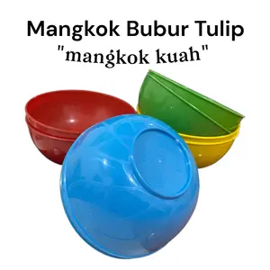 1 Lusin dan 2 Lusin Mangkok Kuah Tulip Mangkok Bubur Plastik Langsung dari Pabrik Viral Kitchenware