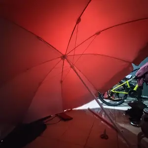 HUGO Payung Jualan 240 CM Payung Tenda Taman Pantai Cafe Bazar Lapak dengan Sarung