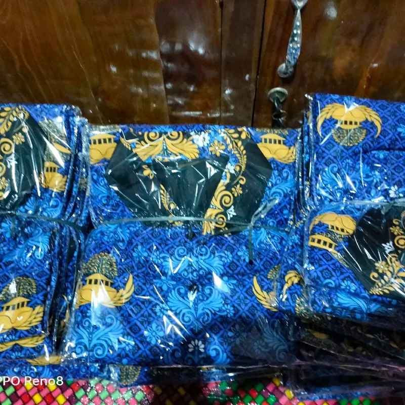 BATIK KEMEJA  COWOK &WANITA KORPRI TERBARU LAPIS FURING KRAH HITAM Wanita 5