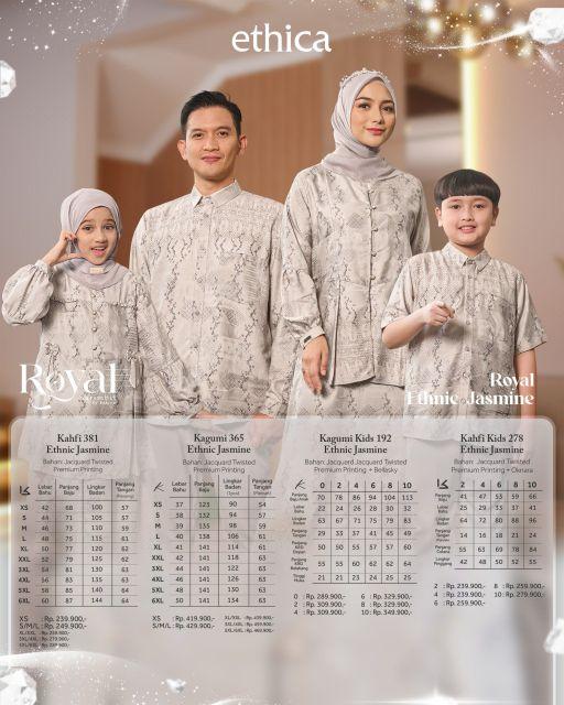 Royal Ethnic Jasmine - Sarimbit Terbaru Ethica 2026  Gamis Muslim Keluarga Couple Lebaran Pasangan Dewasa