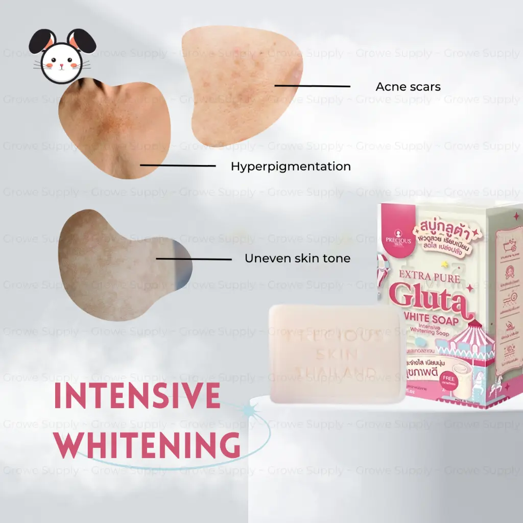 Precious Skin Extra Pure Gluta White Soap - 80g with FREE Foaming Net for Bright & Glowing Skin - Body Care, Glutathione Precious Skin Extra Pure Gluta White Soap - 80g with FREE Foaming Net for Bright & Glowing Skin - Body Care, Glutathione