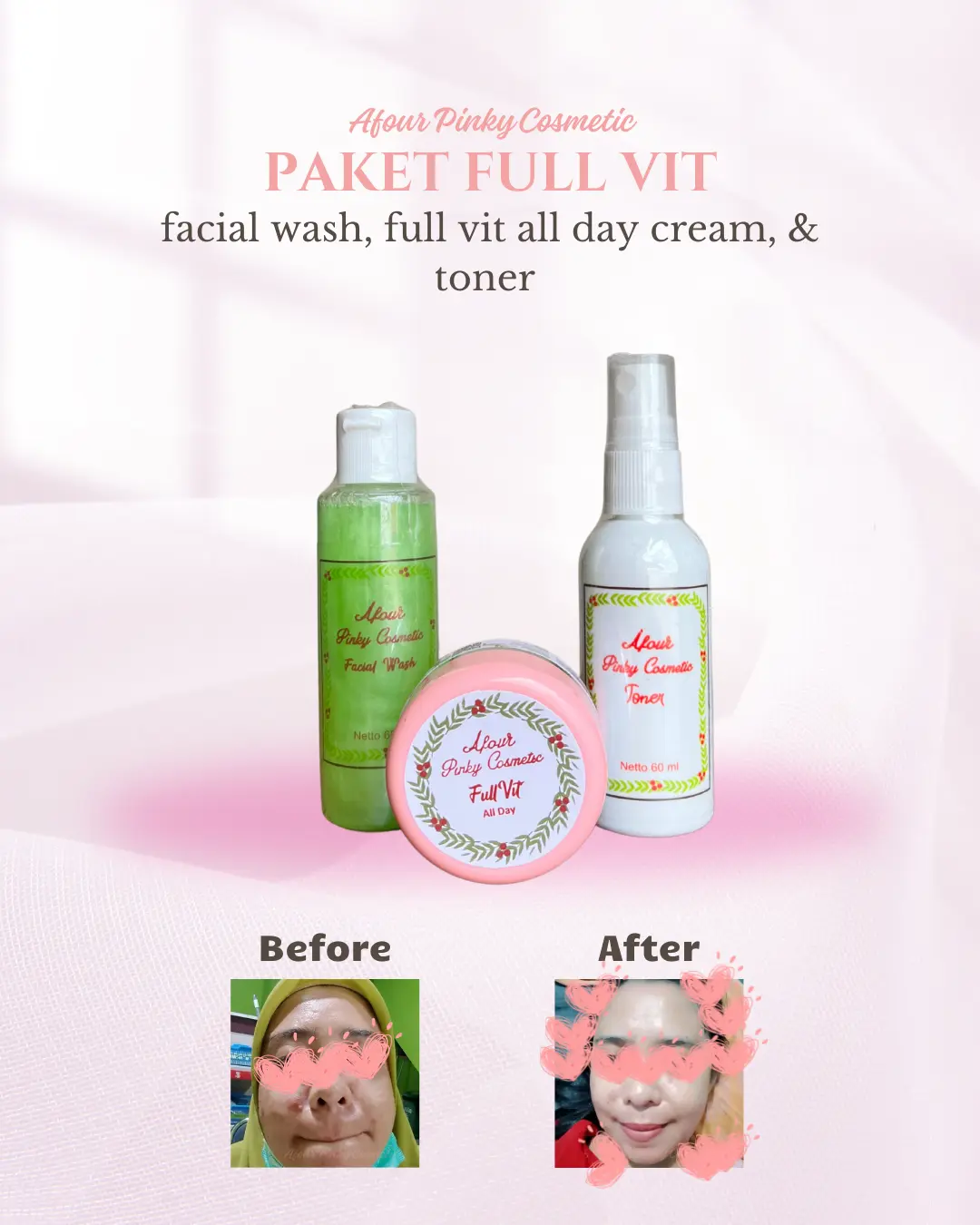 PAKETAN WAJAH FULL VIT - AFOURPINKY
