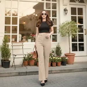 RUPA - Kyle Cutbray Highwaist Pants Celana Flare Wanita Semi Woll Premium dengan Desain Elegan dan Nyaman untuk Tampilan Stylish
