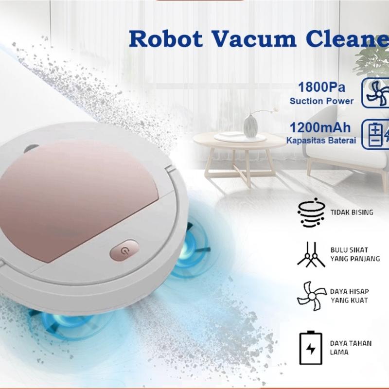 Robot Penyapu 3-in-1 Robot Penyapu Penyedot Debu Cerdas-Warna Ganda 1