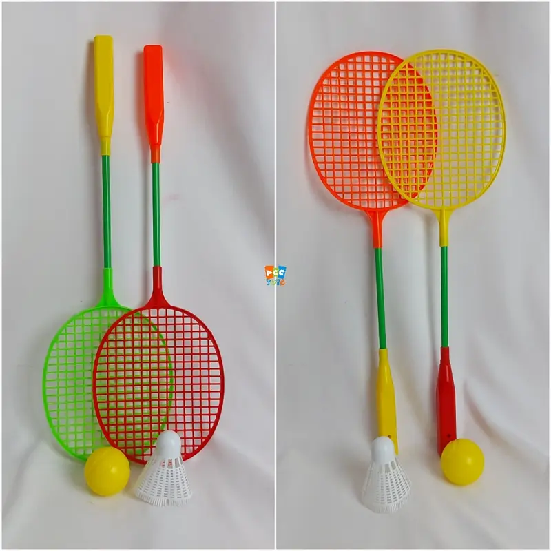 Mainan Anak Raket Plastik Badminton 2 PCS Panjang 45 cm 0