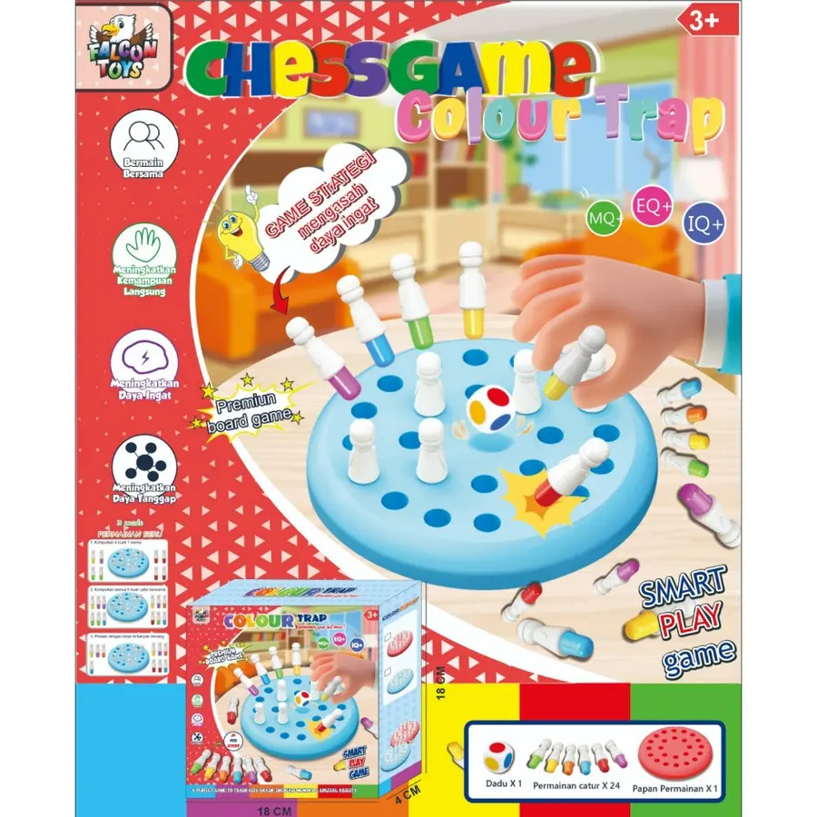 Mainan Edukasi Memory Chess Colour Trap Melatih Memory Strategi Game