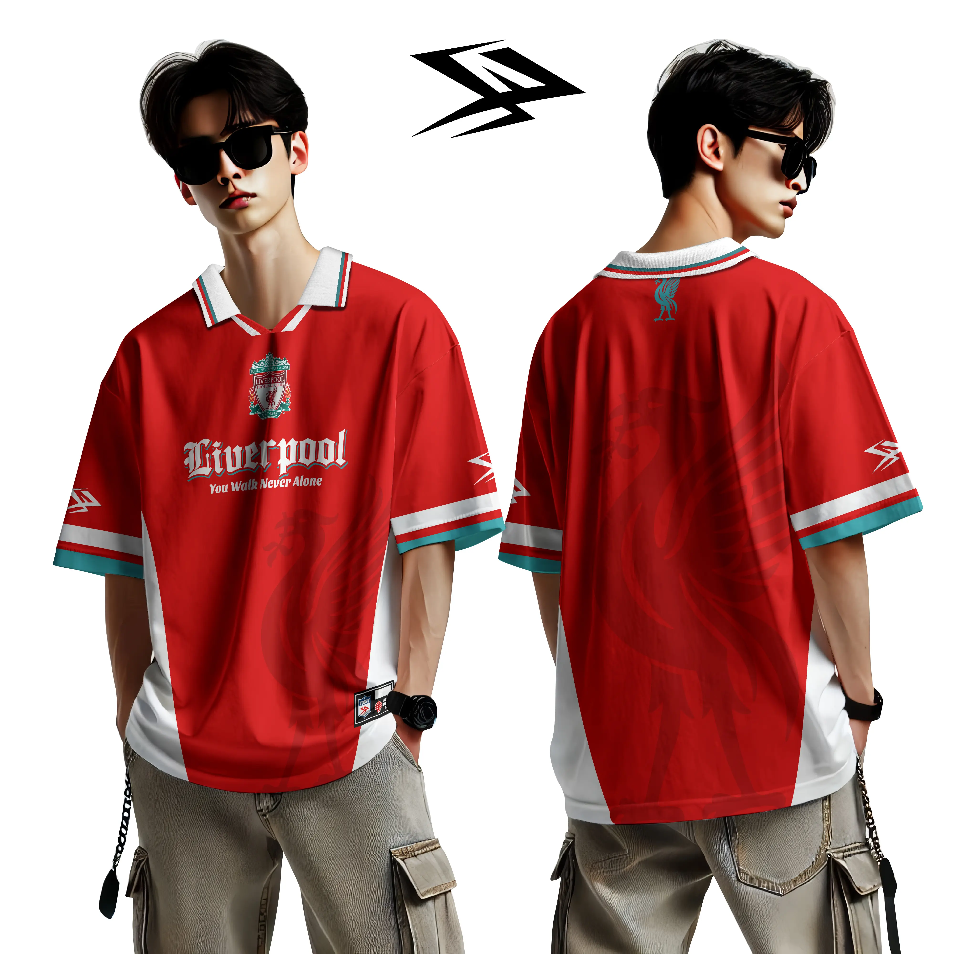 Jersey Oversize Casual Liverpool Red Fullprint
