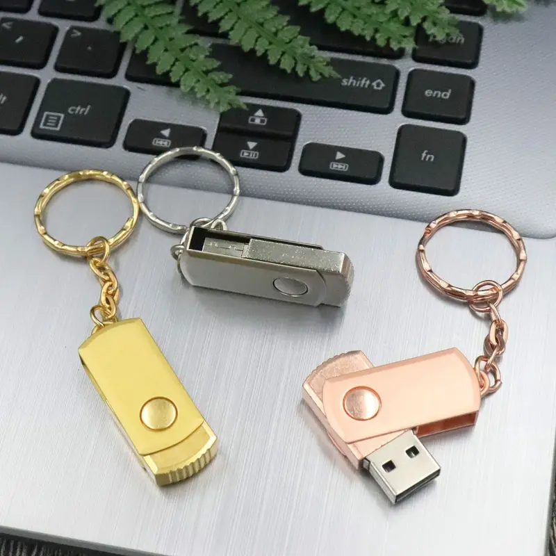 Ổ đĩa Lung Linh USB 2.0, Chất liệu kim loại, Dung lượng: 1GB-128GB, Màu sắc: 3 tùy chọn, Công suất thực, Tốc độ cao, Thiết kế bền 4