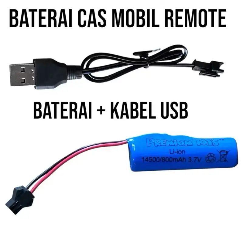 ￼BATERAI CAS 3.7V 14500/800mAh BATERAI CHARGER MOBIL RC