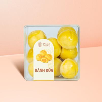 SUGAR TOWN Bánh Mini Dứa Vỏ Mềm Thơm Nhân Chua Ngọt 250g Hộp Bánh Dứa Tươi Giữ Vị Thơm Tự Nhiên Màu Vàng Óng