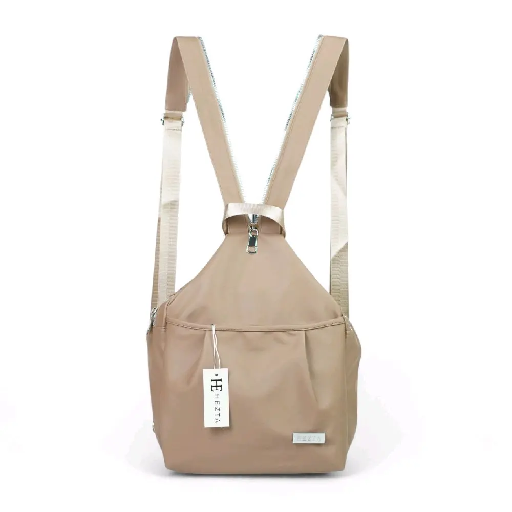 HEZTA Backpack 2in1 Slingbag & Tas Ransel Model Terbaru Waterproof / Tas Gendong Wanita Kekinian Cocok Untuk Sehari-Hari Kerja Atau Traveling