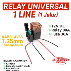 Relay Untuk Klakson dan Lampu Tembak 4 Kaki 12v 80A Plat Tembaga