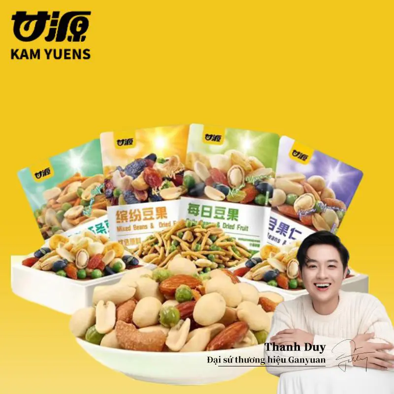 Ganyuan Official 16 - 33 Gói Hạt Ngũ Cốc Hạt Đậu Tổng Hợp Nhiều Hương Vị Hạt Sấy Giòn Đồ Ăn Vặt Văn Phòng Nuts Food Snack