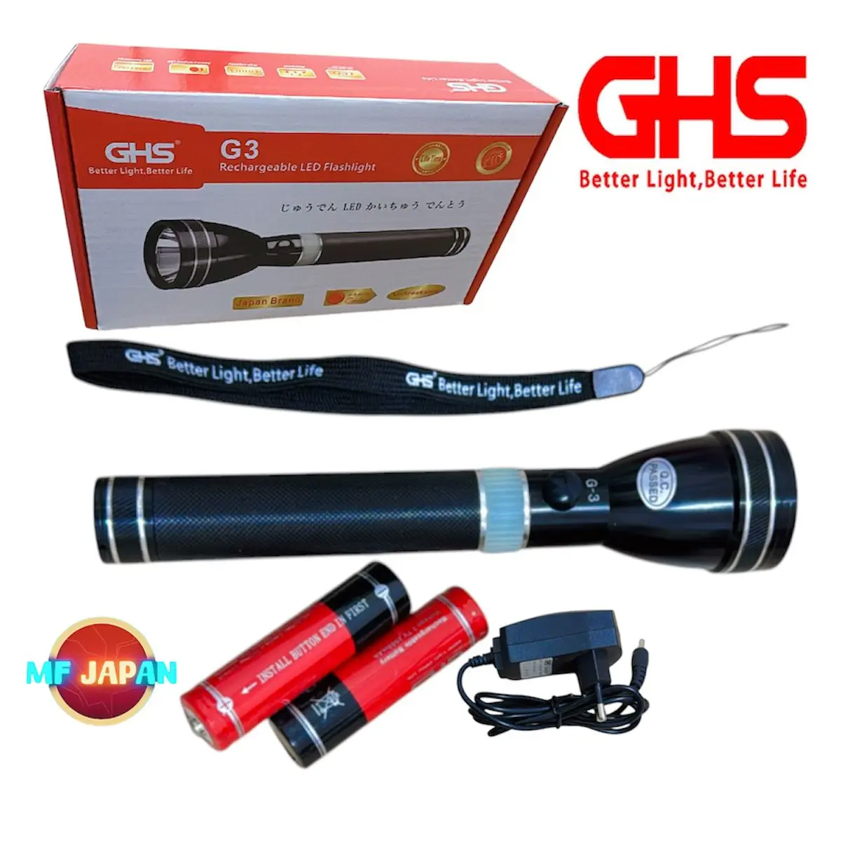 GHS  Japan G-3 Torch Light Long Range New Version Rechargeable Battery Torch Light Outdoor Lighting Portable Led Alloy Power japan  light hunting  torchlight
