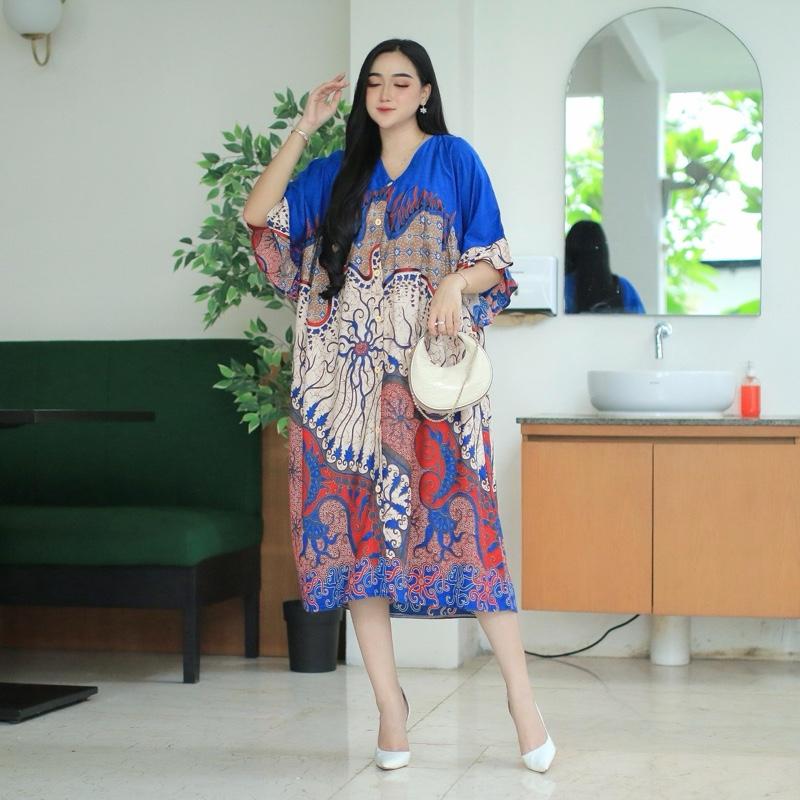 Daster Starla Ld 140 Pj 115 Busui Friendly Rayon Premium by Jessa - Dress, Pendek, Kancing, Wanita, Motif, Bumil, Panjang, Tidur, Katun 1