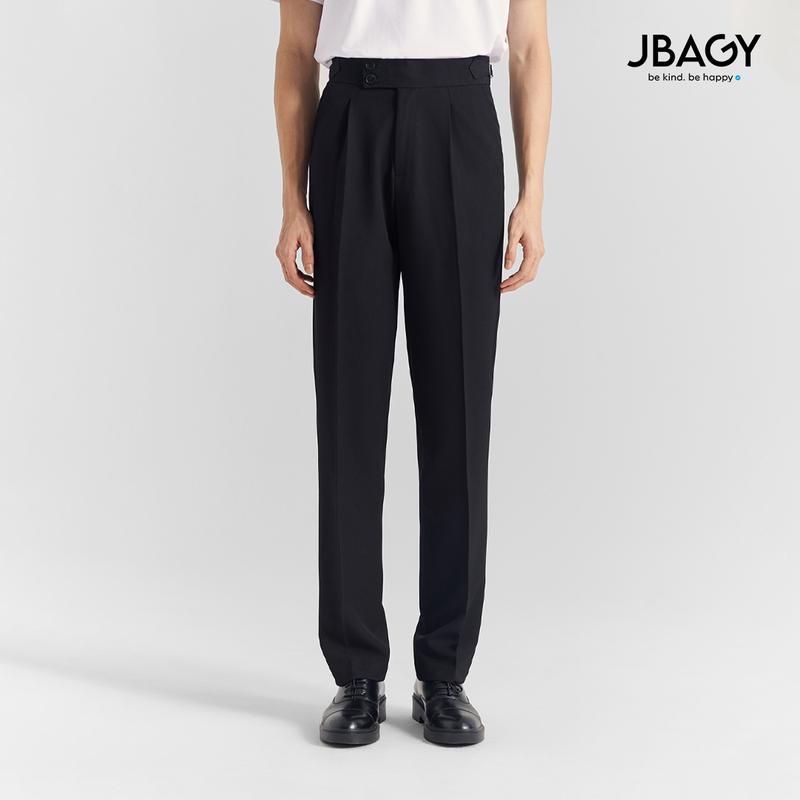 Quần tây nam JBAGY sidetab cách điệu đai điều chỉnh vải cao cấp - JA0301