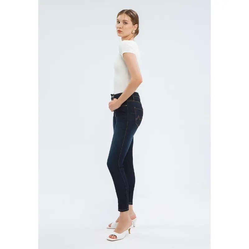 Minimal 311 High Rise Skinny Jeans Dark Blue 4