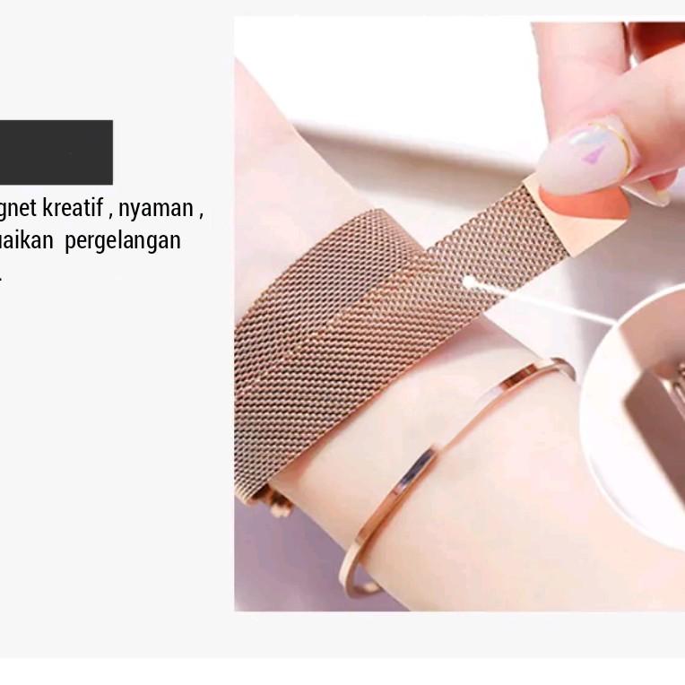 JAM + BOX Jam Tangan Wanita Rantai Magnet D , jam tangan casual Watches Quartz 1