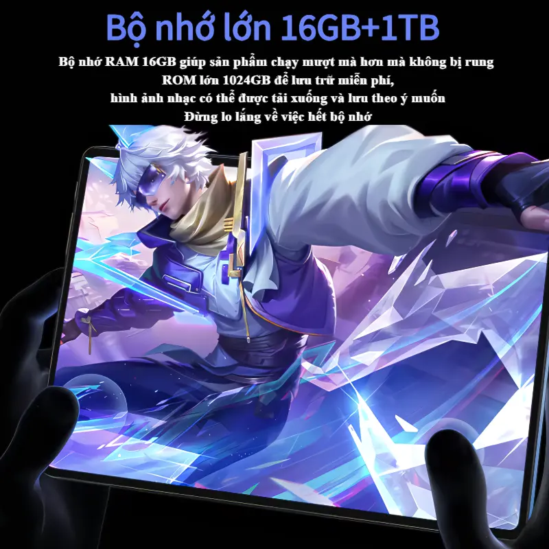 [Mua 1 tặng 6 + bảo hành 1 năm] Máy tính bảng màn hình học tập văn phòng Full HD 12 inch 2025 Pin 15000mAh RAM 16GB + 1TB Màn hình chơi game 24MP + 48MP Camera kép 4G/5GWiFi Gọi điện Máy tính bảng Thích hợp cho Giải trí và Giải trí COD 6