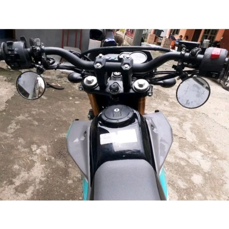Spion jepit stang bulat KLX-CRF 150-WR 155 supermoto Kaca bening  Original VND 4