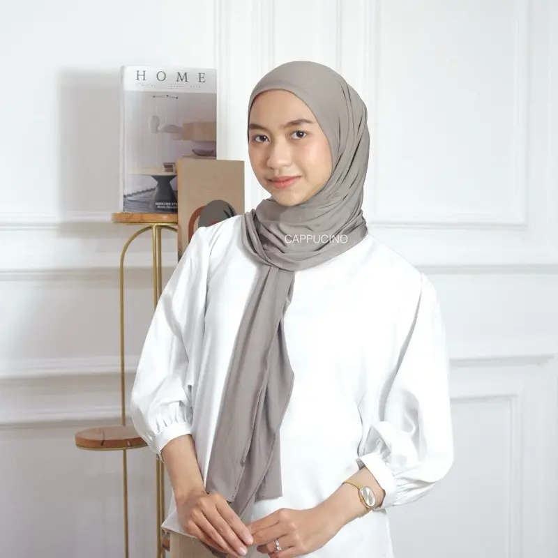 Pashmina Oval Jersey Cappucino