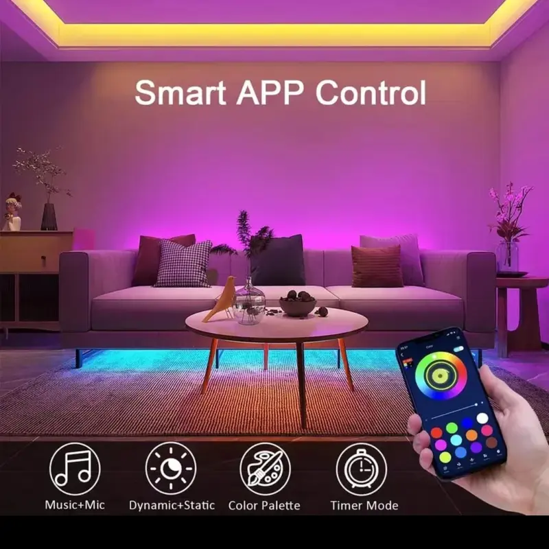 neon flex running dc24v 5meter dan 10meter paket lengkap tinggal colok ,apk{rhythm pro} 4