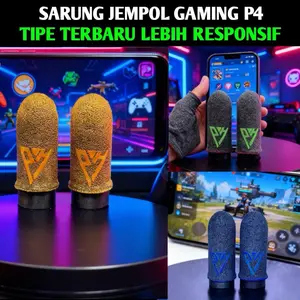 P4 Sarung jari jempol gaming sarung jempol gaming main game di hp lebih licin anti basah anti keringat
