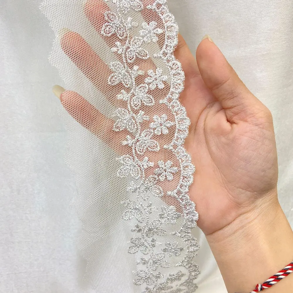 RENDA TILE SETENGAH BORDIR LEBAR 5/6CM COCOK UNTUK PINGGIRAN