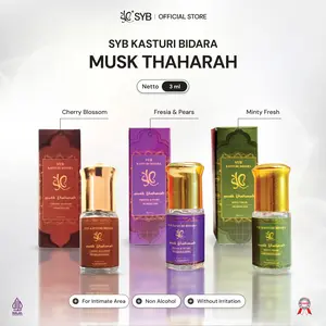 NEW SYB Kasturi Bidara Musk Thaharah Parfum Non Alkohol Dengan kandungan Vitamin E [Tersedia 3 Varian]