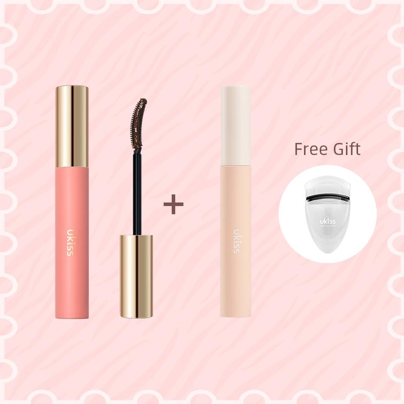 UKISS Combo Kem Lót Lông Mi 5g Màu Đen Tự Nhiên + Bộ Tẩy Mascara 5g [Món quà miễn phí] Dụng Cụ Uốn Mi Cầm Tay *1 Trang Điểm Mỹ Phẩm Nữ Women Cosmetic