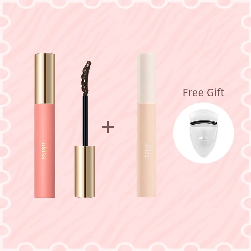 UKISS Combo Kem Lót Lông Mi 5g Màu Đen Tự Nhiên + Bộ Tẩy Mascara 5g [Món quà miễn phí] Dụng Cụ Uốn Mi Cầm Tay *1 Trang Điểm Mỹ Phẩm Nữ Women Cosmetic 0