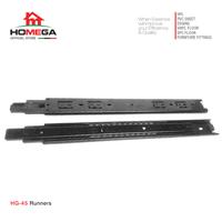 Gambar HOMEGA HG 45 Rel Laci Double Track Full Extension Non Slow Motion Non Soft Close - Ukuran 25 30 35 40 45 50 55 cm - 1 Pasang (2pcs) - 25 cm dari Homega Indonesia Kota Administrasi Jakarta Barat 1 Tokopedia