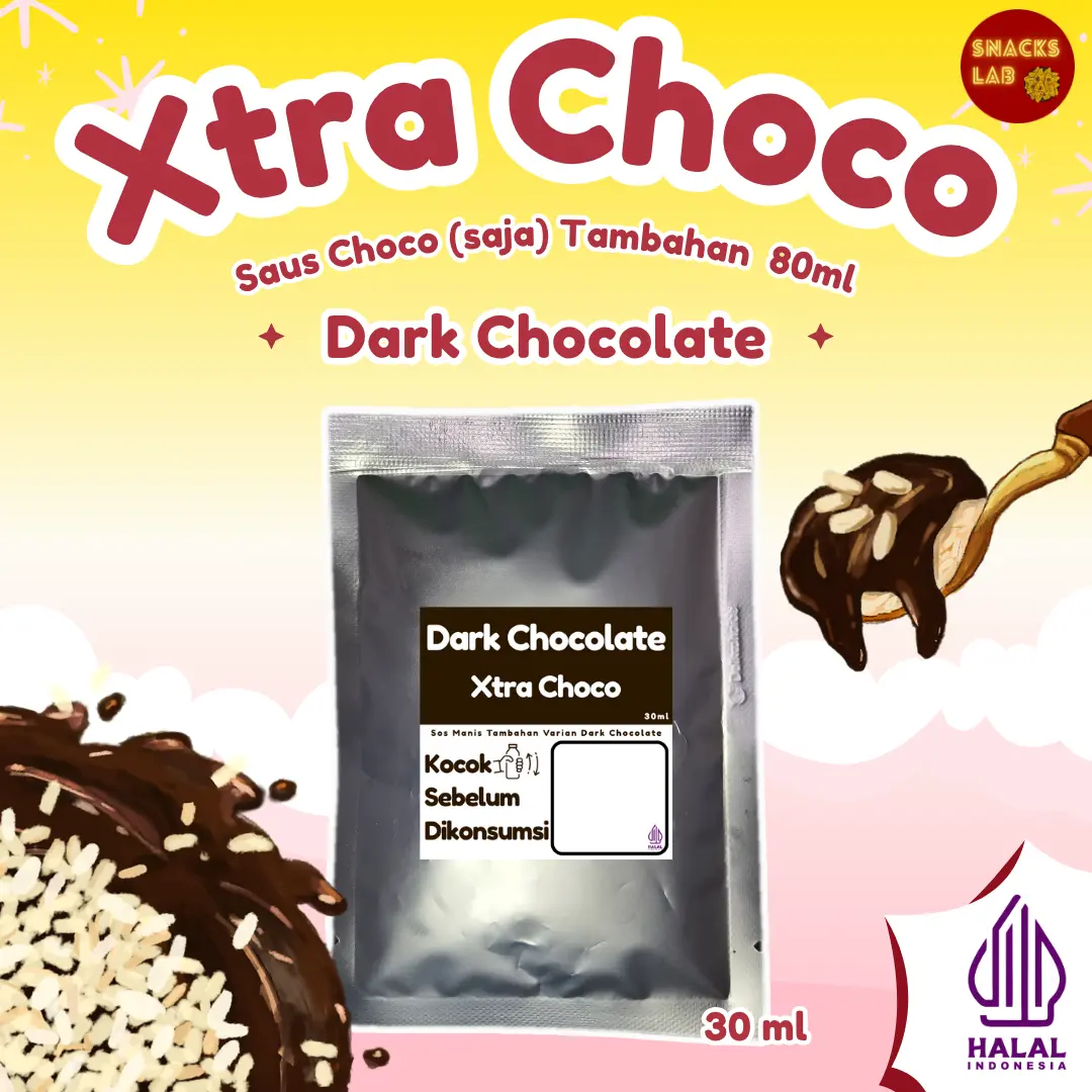 Xtraa Choco 30ml - sos choco (saja) tambahan | cokelat lumer manis enak jajanan makanan cemilan Xtraa Choco 30ml - sos choco (saja) tambahan | cokelat lumer manis enak jajanan makanan cemilan