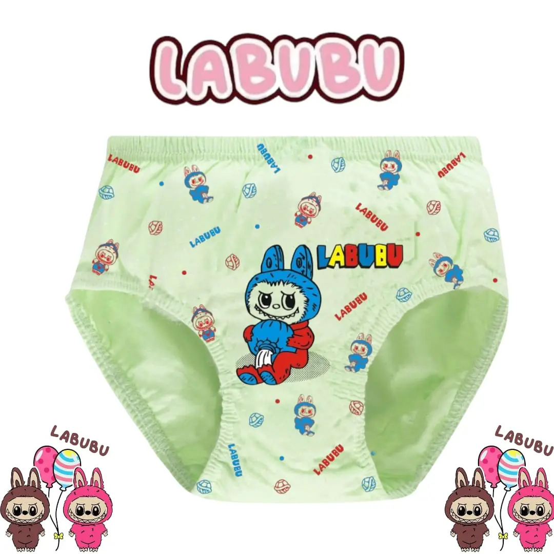 Promo CD Labubu isi 12 pcs Celana Dalam Anak Perempuan Usia 2-8 Tahun Cd Daleman Anak Cewek Motif Lucu