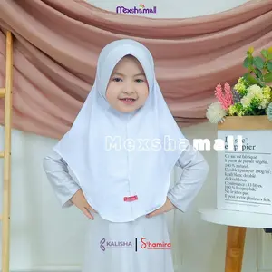 Kalisha -  Bergo Instan Jersey Anak  Hijab Anak Jersey Jilbab Anak Pinguin Sakinah  Cantik Muslim Kerudung Polos 4-9 Tahun