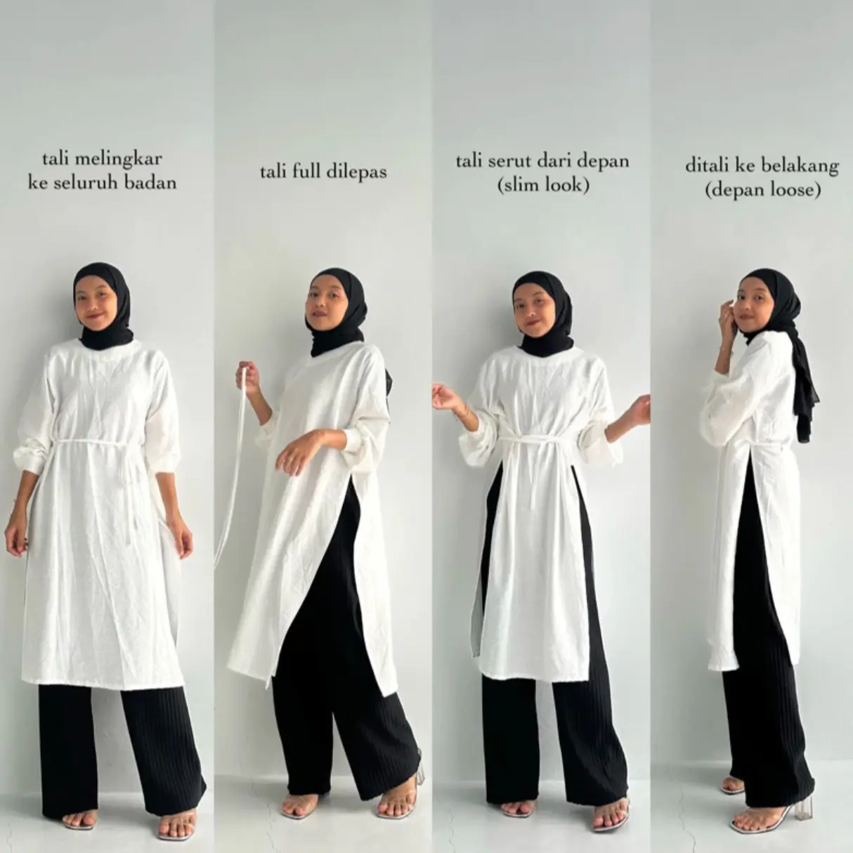Xavira Tunik Kemeja Oversize Linen Wanita Polo Shirt - Atasan Wanita Lengan Panjang Oversize Kerah Muslim Nyaman Santai