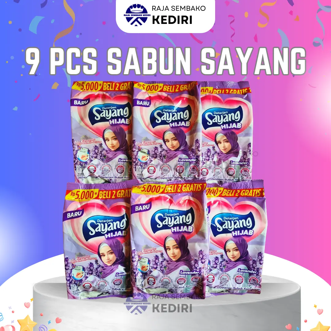 9 PCS DETERGEN SAYANG 5000an MIX vARIAN
