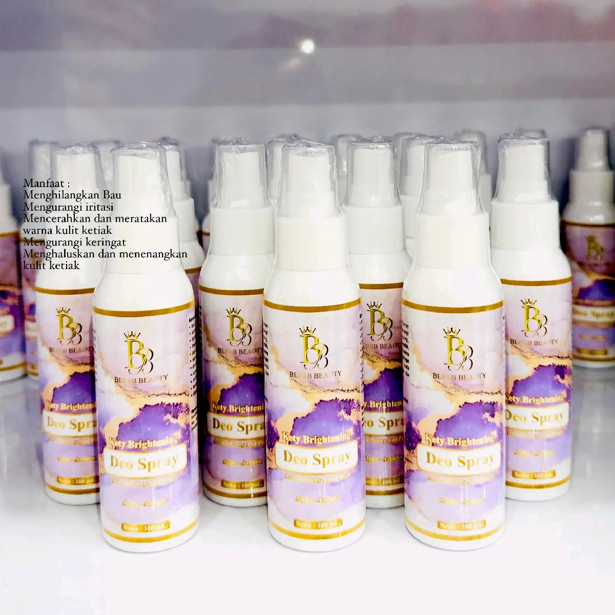 [ISI 10PCS] DEO SPRAY BEBEB BEAUTY KETY BRIGHTENING MENCERAHKAN KETY ANTI BAU PAKET USAHA