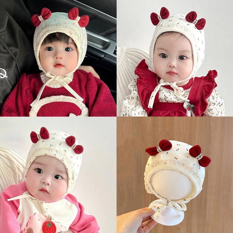 Mũ Trẻ Sơ Sinh Mềm Mại, Thắt Nơ Ren, Phong Cách Công Chúa, Cho Bé Gái Trẻ Sơ Sinh, Mũ Viền, Thích Hợp Cho Mùa Xuân Và Mùa Thu, Mũ Nồi Chống Gió Cho Trẻ Mới Biết Đi