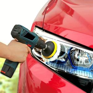 Kit de pulido para auto de 5 piezas, almohadillas de pulido y brillo de 4 pulgadas con conectores, mejora el cuidado de la pintura y el brillo del auto, herramienta completa de detallado automotriz
