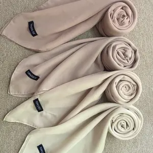 Faeyzahijab - Plain Square / Segi Empat Pollycaton Premium Basic Plainsquare Jahit Tepi Anti Letoy Lembut Nyaman Muslim Polycotton Kerudung