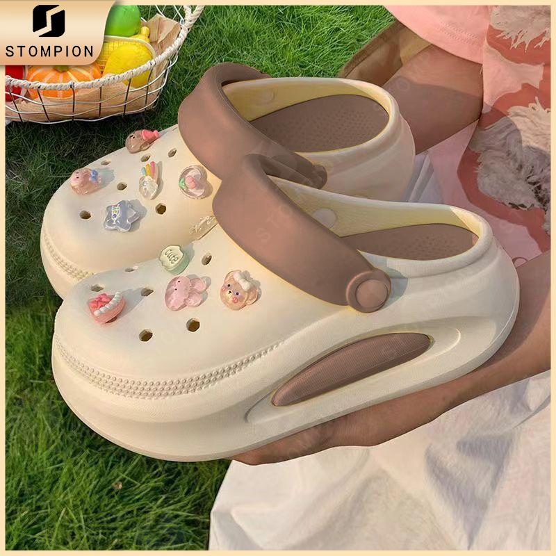  STOMPION Dép Lỗ Nữ Đế Cao Êm Ái Trí Hình Thú Thời Trang Phong Cách Hàn Quốc Dạo Phố & Đi Biển 