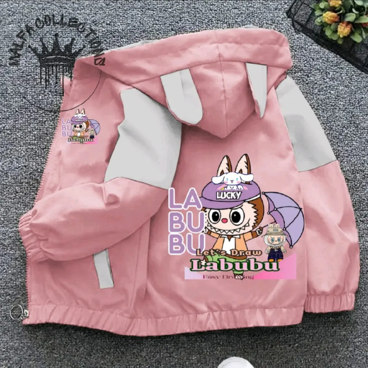 jaket anak model terbaru kombinasi waterproof premium berkualitas cocok buat anak perempuan pecinta La,bubu